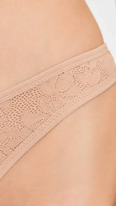 Eberjey Soft Stretch Recycled Lace Thong Sunkissed S | Thumbnail 5
