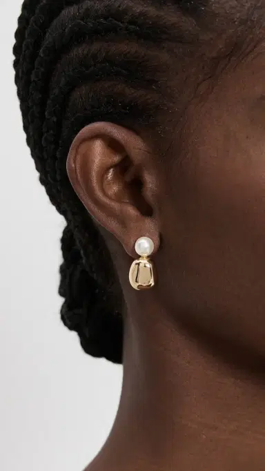 Lele Sadoughi Pebble Stud Earrings Gold One Size | Thumbnail 3