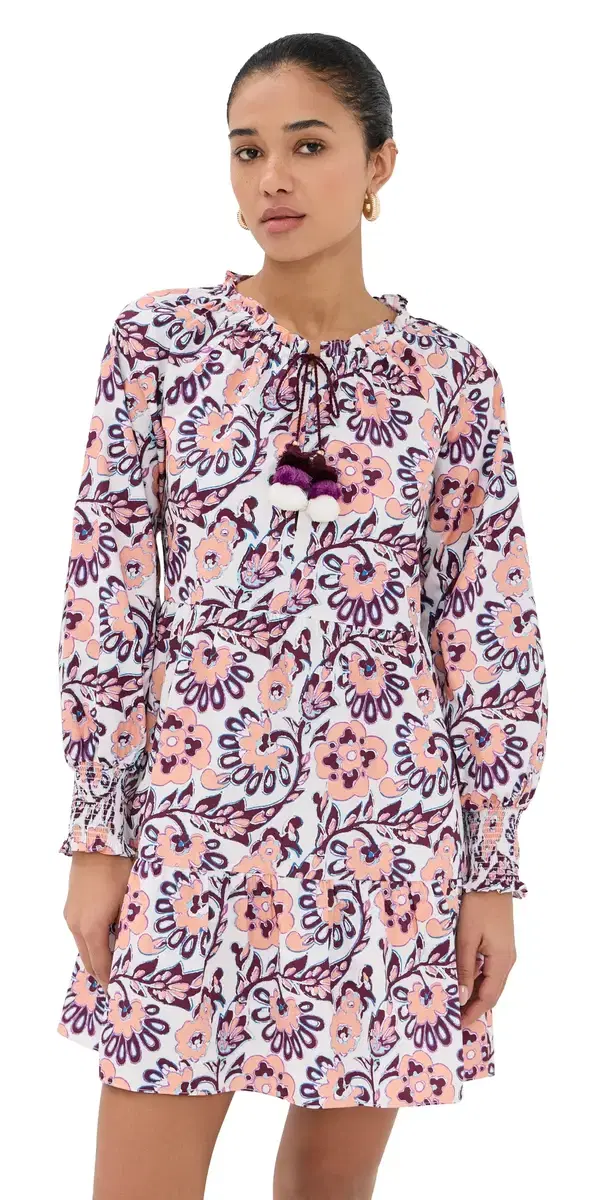 Figue Bella Dress Ibiza Floral Biscotti Beige