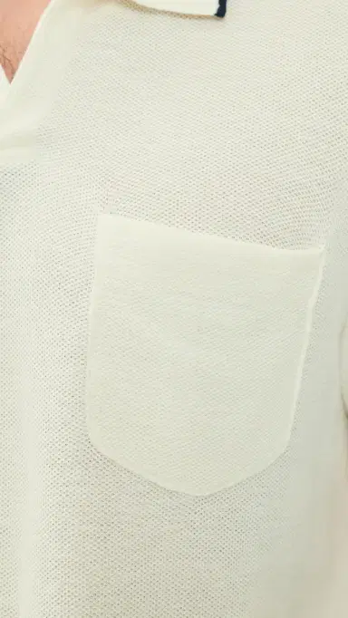 RLX Ralph Lauren Cotton Coomax Johnny Collar Sweater Polo White Splash/Refined Navy L | Thumbnail 6