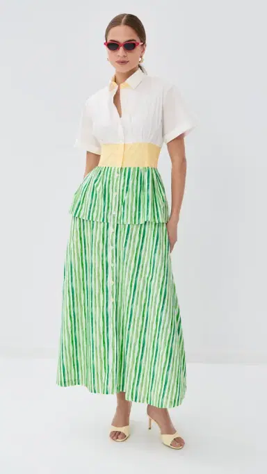 Rosie Assoulin Boogie Woogie Bugle Boy Dress Green | Thumbnail 5 Rosie Assoulin Boogie Woogie Bugle Boy Dress Green | Thumbnail 5