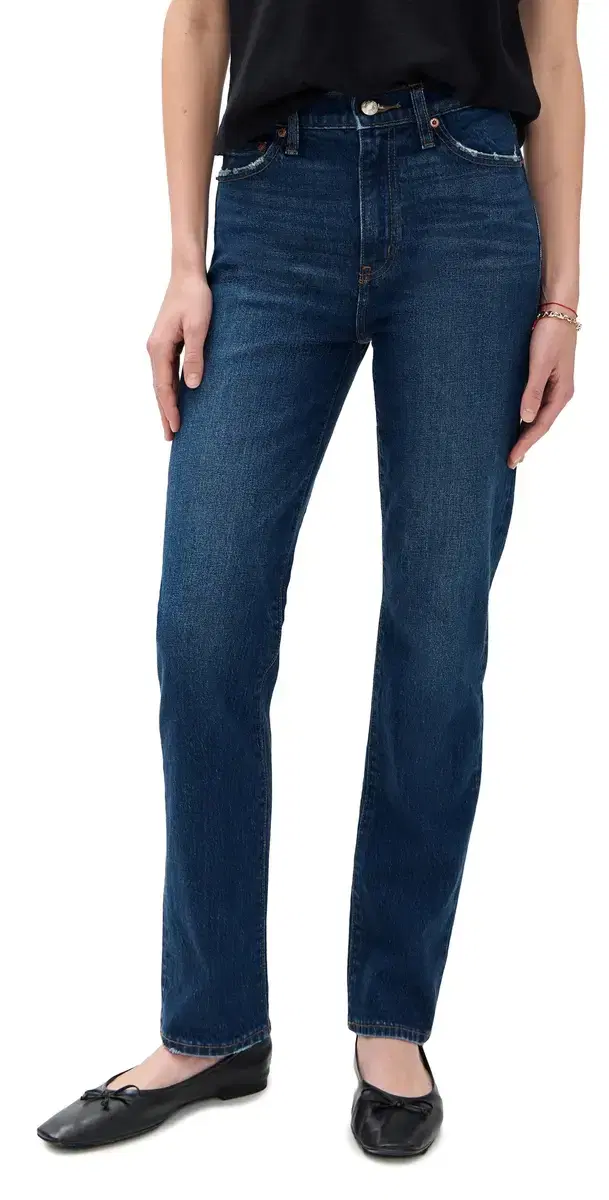 DAZE Smarty Pants High Rise Slim Straight Jeans Vintage Ink