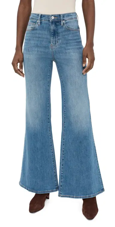 Veronica Beard Jean Joplin High Rise Wide Flare Jeans Pool Party | Thumbnail 1 Veronica Beard Jean Joplin High Rise Wide Flare Jeans Pool Party | Thumbnail 1