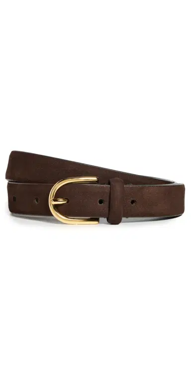 Anderson's Narrow Nubuck Semi-Formal Belt Dark Brown 80 | Thumbnail 1 Anderson's Narrow Nubuck Semi-Formal Belt Dark Brown 80 | Thumbnail 1