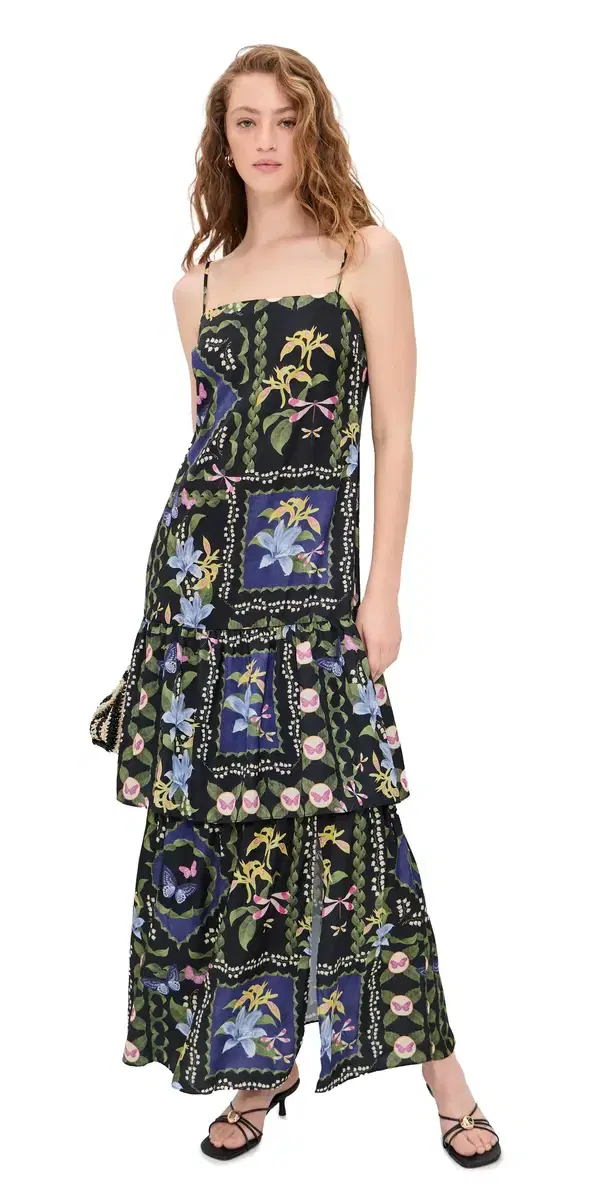 MISA Paulette Dress Patchwork Butterfly