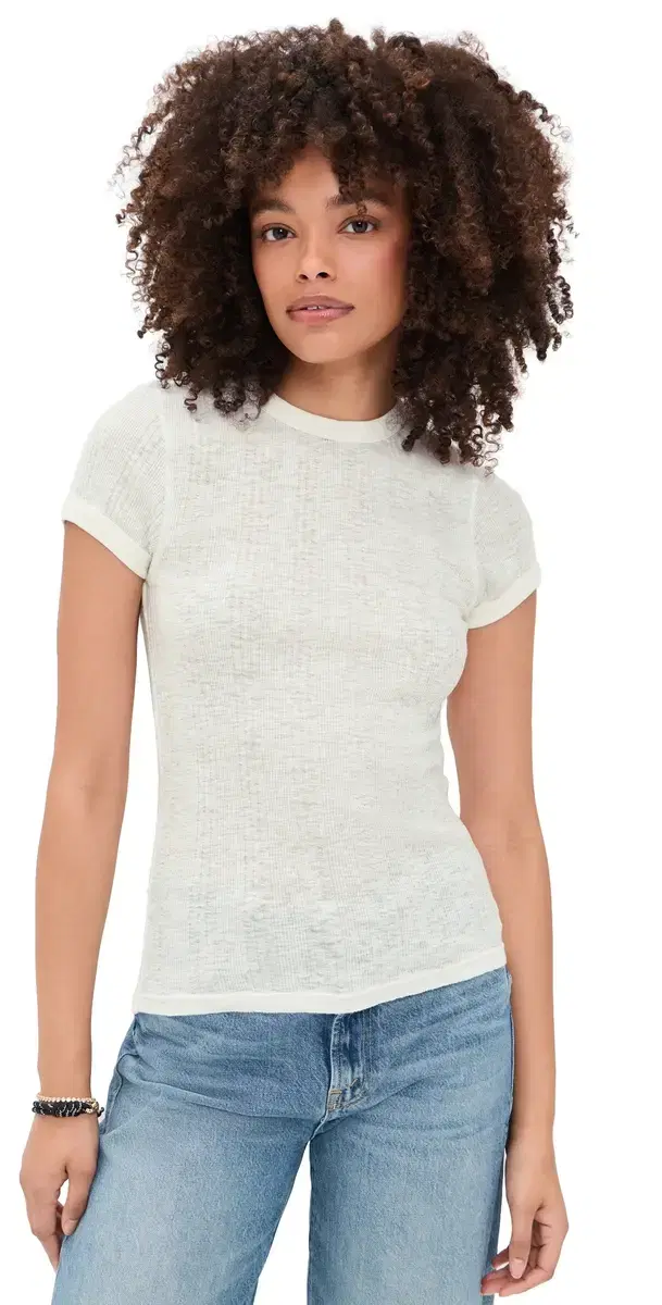 The Itty Bitty Ringer Tee Antique White