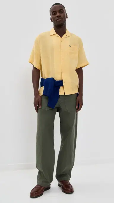 Lacoste Linen Camp hirt Yellow | Thumbnail 5 Lacoste Linen Camp hirt Yellow | Thumbnail 5