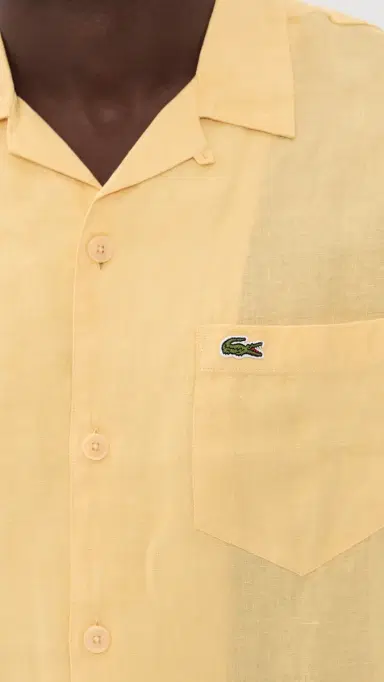 Lacoste Linen Camp hirt Yellow | Thumbnail 6 Lacoste Linen Camp hirt Yellow | Thumbnail 6