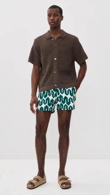 Save The Duck Ademir Swim Trunks 4 Bold Zigzag/ove The Ocean | Thumbnail 5