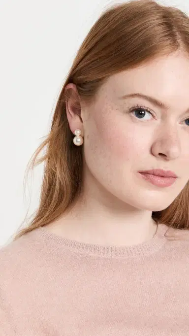 Jennifer Behr Iris Earring Pearl One Size | Thumbnail 3