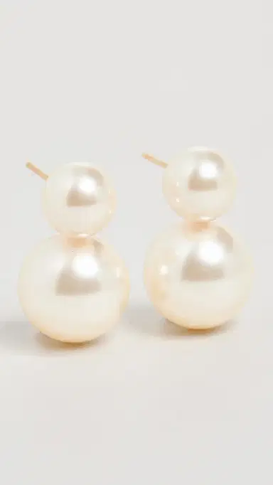 Jennifer Behr Iris Earring Pearl One Size | Thumbnail 4