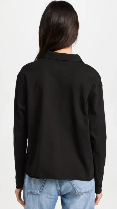 FRANK & EILEEN Popover Henley Tee Black L | Thumbnail 3