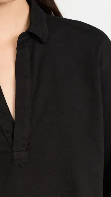 FRANK & EILEEN Popover Henley Tee Black L | Thumbnail 6