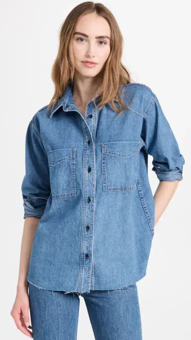 Askk NY Oversized Denim Shirt | Thumbnail 2 Askk NY Oversized Denim Shirt | Thumbnail 2