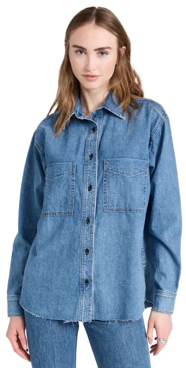 Askk NY Oversized Denim Shirt | Thumbnail 1 Askk NY Oversized Denim Shirt | Thumbnail 1