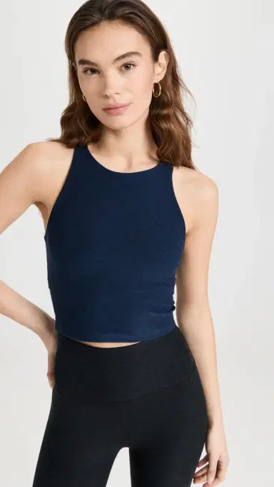 Beyond Yoga Spacedye Refocus Cropped Tank Nocturnal Navy L | Thumbnail 2