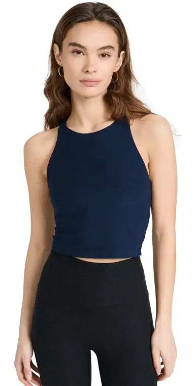 Beyond Yoga Spacedye Refocus Cropped Tank Nocturnal Navy L | Thumbnail 1