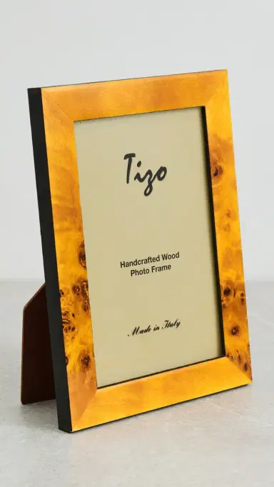 Tizo Design Italian Honey Burl Wood Frame 4x6 | Thumbnail 2