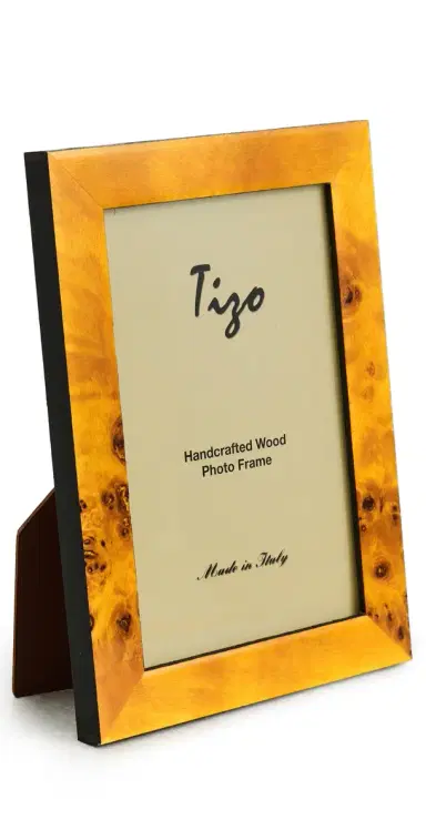 Tizo Design Italian Honey Burl Wood Frame 4x6 | Thumbnail 1