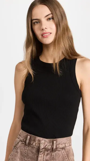 Citizens of Humanity Isabel Rib Tank Black S | Thumbnail 2 Citizens of Humanity Isabel Rib Tank Black S | Thumbnail 2