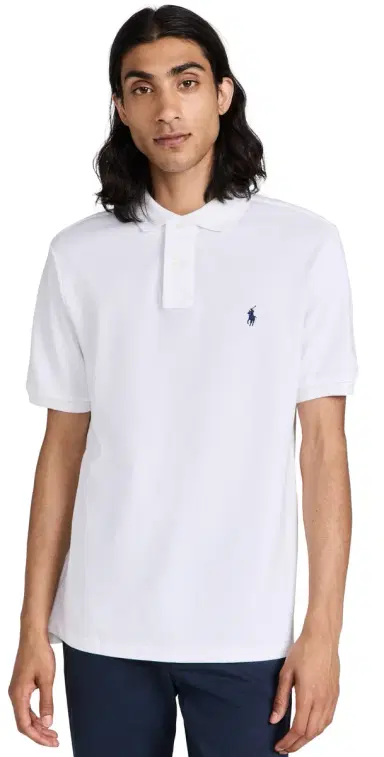 Polo Ralph Lauren Classic Fit Iconic Mesh Polo White | Thumbnail 1 Polo Ralph Lauren Classic Fit Iconic Mesh Polo White | Thumbnail 1