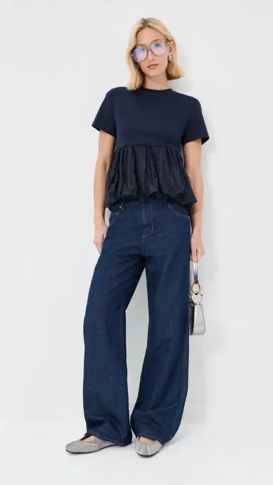Cecilie Bahnsen Cooper T-Shirt Navy | Thumbnail 5
