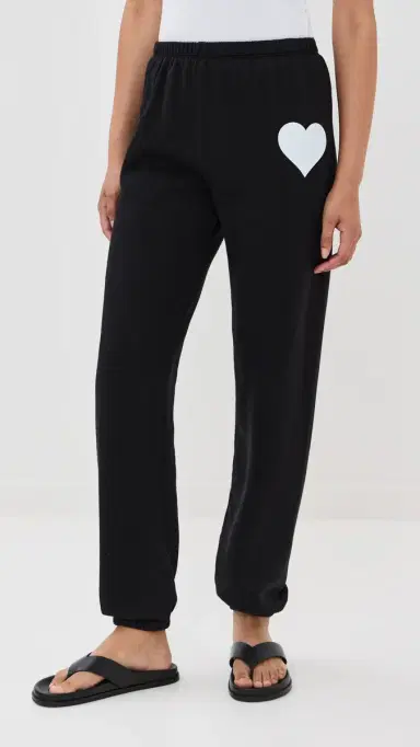 SPRWMN Heart weatpants Black/White | Thumbnail 3