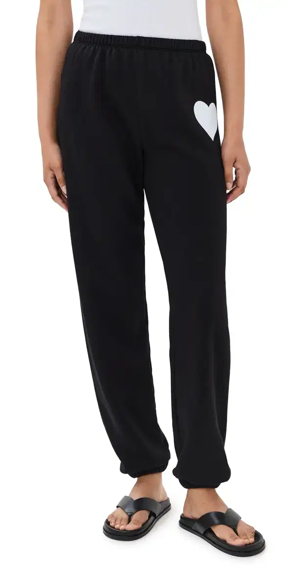 Heart weatpants Black/White