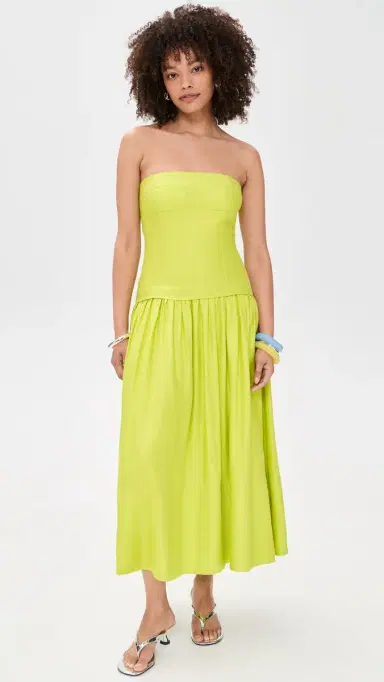 HUNTER BELL Maren Dress Chartreuse 0 | Thumbnail 5