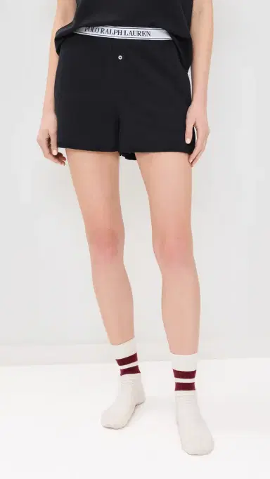 Polo Ralph Lauren French Terry Short Sleeve Pajama Set Black L | Thumbnail 6