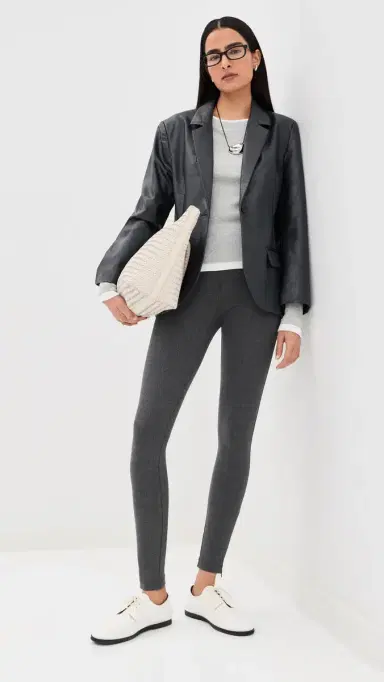 Jil Sander Stretch Wool Tailored Leggings Asphalt | Thumbnail 2 Jil Sander Stretch Wool Tailored Leggings Asphalt | Thumbnail 2