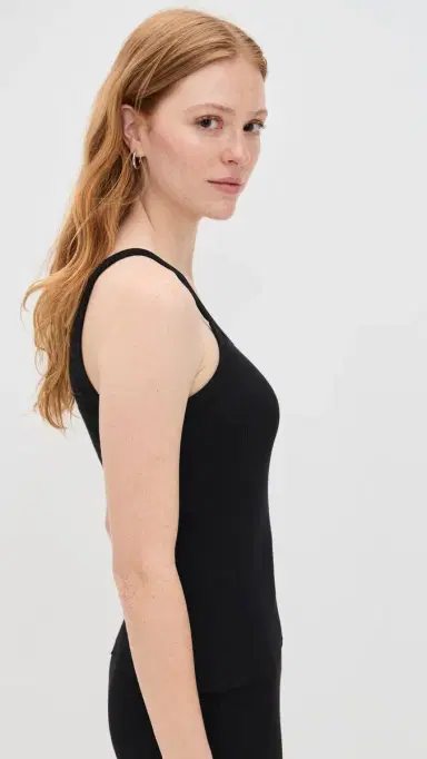 ÉTERNE Rib Tank Black M | Thumbnail 4
