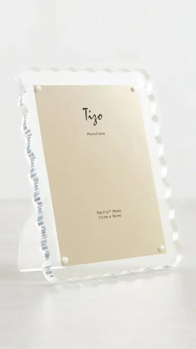 Tizo Design Lucite Frame Wave Design Clear 5x7 | Thumbnail 2