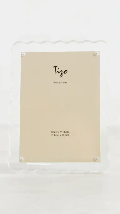Tizo Design Lucite Frame Wave Design Clear 5x7 | Thumbnail 4