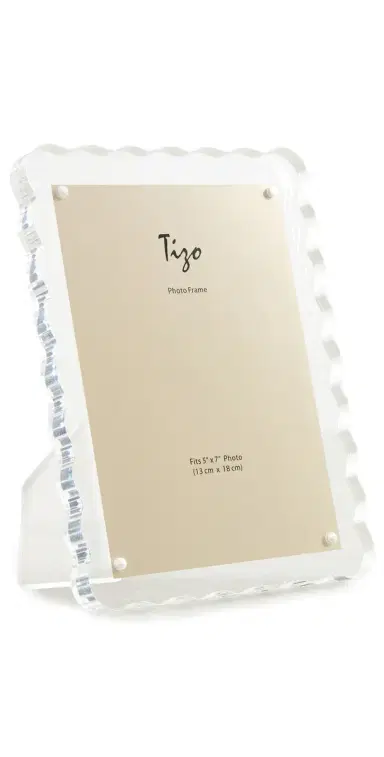 Tizo Design Lucite Frame Wave Design Clear 5x7 | Thumbnail 1