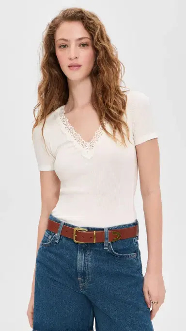Madewell Lace Top Winter White | Thumbnail 2