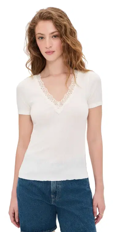 Madewell Lace Top Winter White | Thumbnail 1