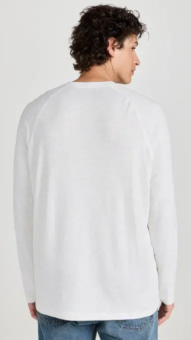 Faherty Cloud Long Sleeve Henley Heather | Thumbnail 3