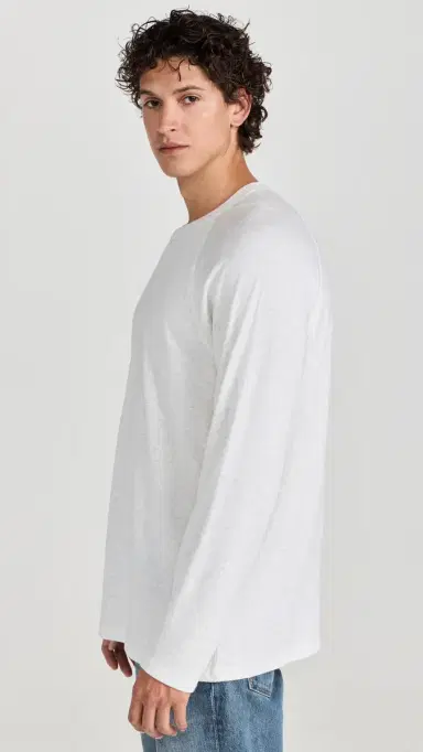 Faherty Cloud Long Sleeve Henley Heather | Thumbnail 4