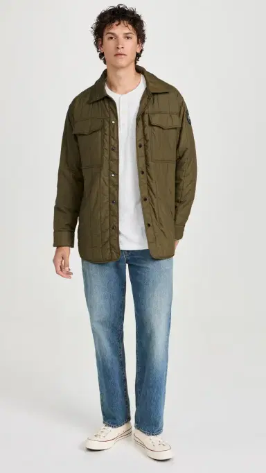 Faherty Cloud Long Sleeve Henley Heather | Thumbnail 5
