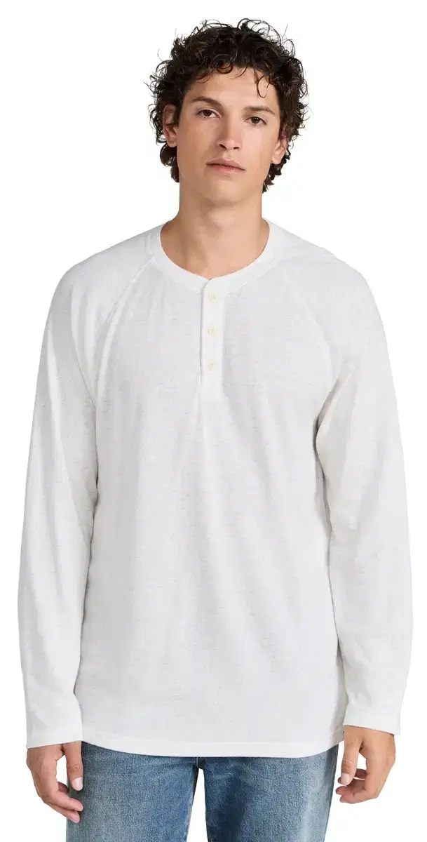 Faherty Cloud ong Sleeve Henley  Heather