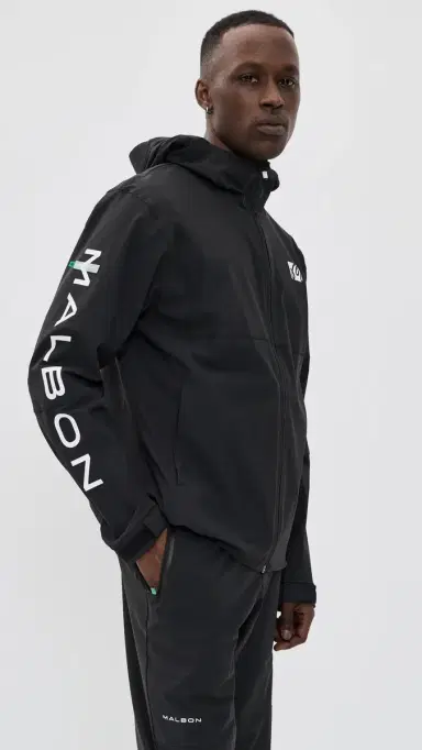 Malbon Performance Full Zip Shell Jacket Black | Thumbnail 2