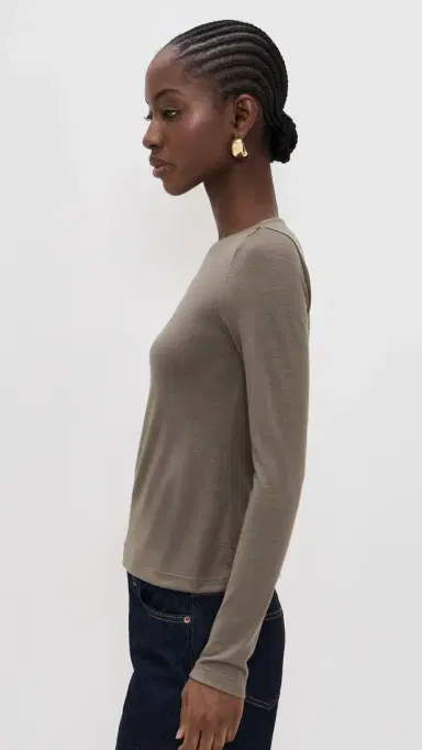 Renggli Long Sleeve Boatneck Tee Clay | Thumbnail 4