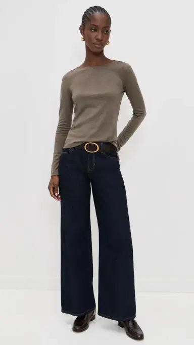 Renggli Long Sleeve Boatneck Tee Clay | Thumbnail 5