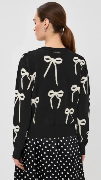 Marc Jacobs Bow Jacquard Sweater Black/White | Thumbnail 4 Marc Jacobs Bow Jacquard Sweater Black/White | Thumbnail 4