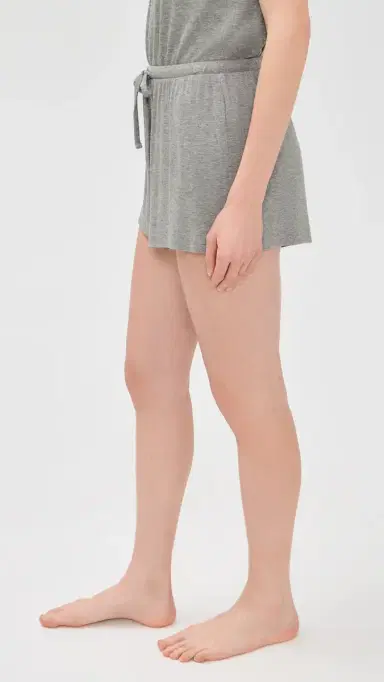 Eberjey Dream Rib Relax Shorts Dark Heather Grey | Thumbnail 4 Eberjey Dream Rib Relax Shorts Dark Heather Grey | Thumbnail 4