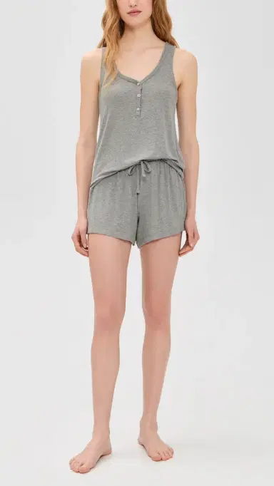 Eberjey Dream Rib Relax Shorts Dark Heather Grey | Thumbnail 5 Eberjey Dream Rib Relax Shorts Dark Heather Grey | Thumbnail 5