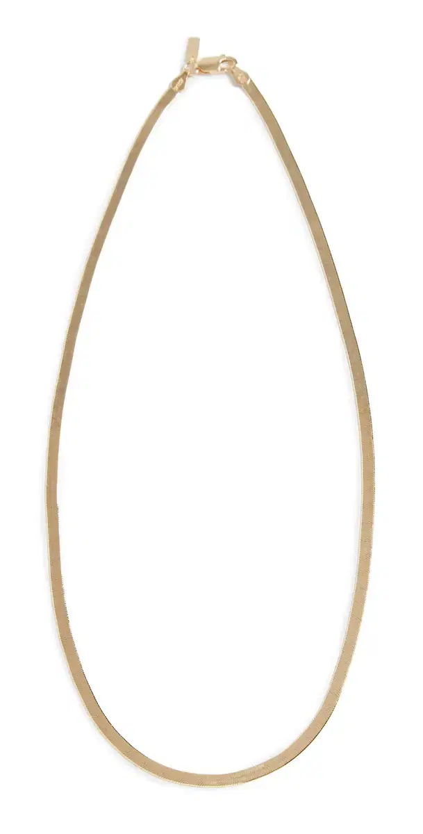 Adina's Herringbone Necklace Gold One Size