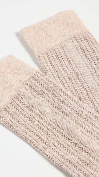 Stems Lola Cashmere Comfort Crew Socks Cream One Size | Thumbnail 3