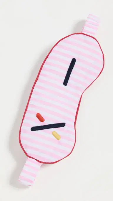 Alex Mill P'Jimmies Sleep Mask Pink Stripe One Size | Thumbnail 2